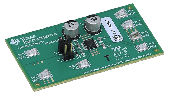 TPS7B4254EVM TPS7B4254-Q1 电压跟踪 LDO 稳压器评估模块 angled board image