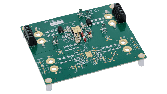 TPS7H2201EVM-CVAL TPS7H2201-SP evaluation module for 1.5-V to 7-V input, 6-A load switch and eFuse angled board image