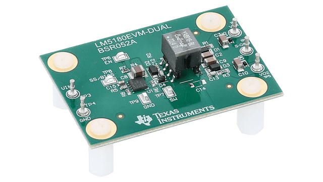 LM5180EVM-DUAL 宽输入电压 PSR 反激式转换器双路输出评估模块 angled board image