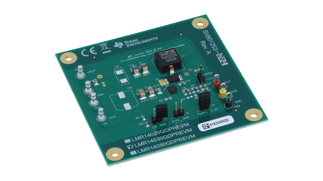 LMR14030QDPREVM LMR14030QDPR 宽输入电压降压转换器评估模块 angled board image