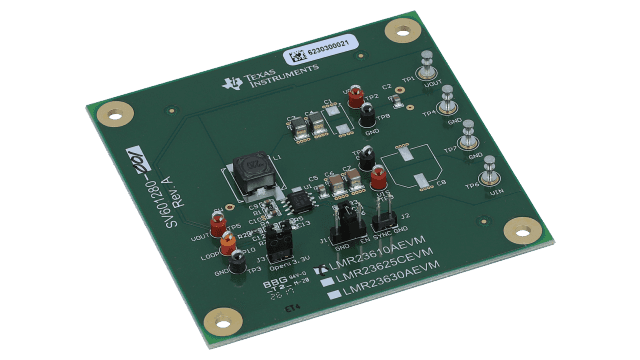 LMR23610AEVM LMR23610 宽输入电压同步降压转换器评估模块 angled board image
