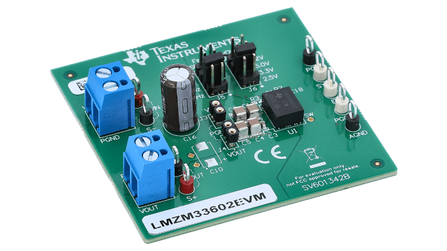 LMZM33602EVM LMZM33602 4V 至 36V 输入、1V 至 18V 输出、2.0A 电源模块 EVM angled board image