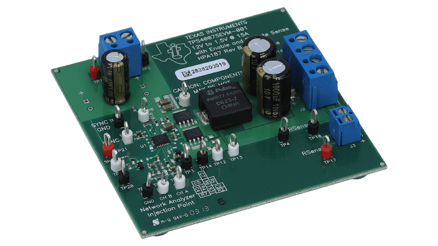 TPS40075EVM-001 12V 输入、1.5V 输出的 15A 评估模块 angled board image