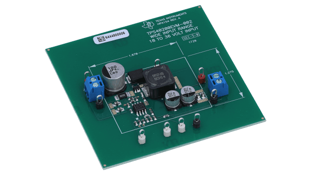 TPS40200EVM-002 TPS40200 Evaluation Module for a 24V Input angled board image