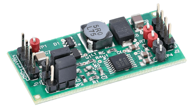 TPS43000EVM-001 带 TPS43000 PWM 的 1 MHz、3.3V 高效同步降压转换器 angled board image