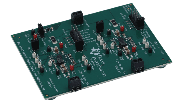 TPS53311EVM-561 用于 TPS53311 同步降压 DCDC 转换器的评估模块 angled board image