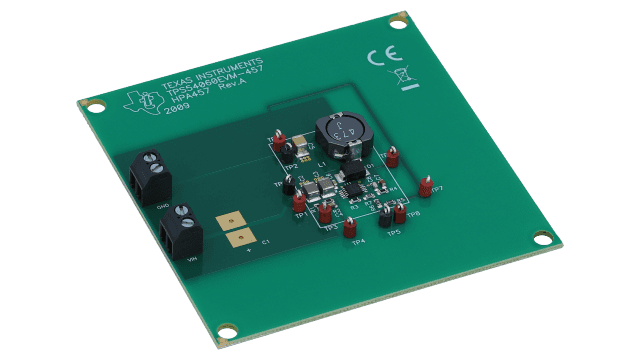 TPS54060EVM-457 TPS54060 48V 输入、3.3V 输出、0.5A 评估模块 angled board image