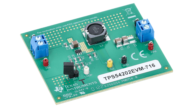 TPS54202EVM-716 TPS54202 2A 输出同步降压转换器评估模块 angled board image