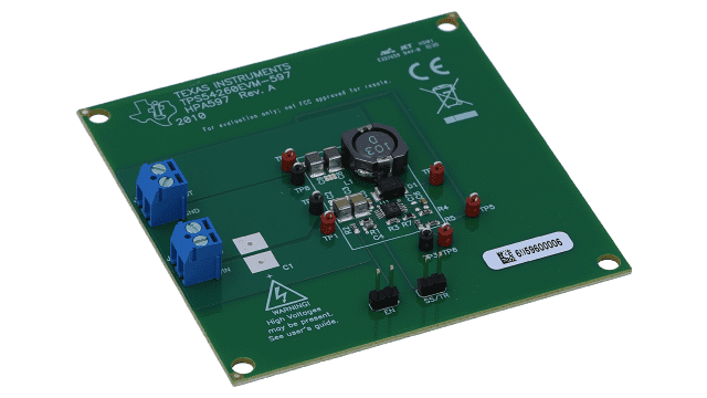 TPS54260EVM-597 2.5A、10.8V 至 13.2V 输入 SWIFT&trade; 转换器评估模块 angled board image