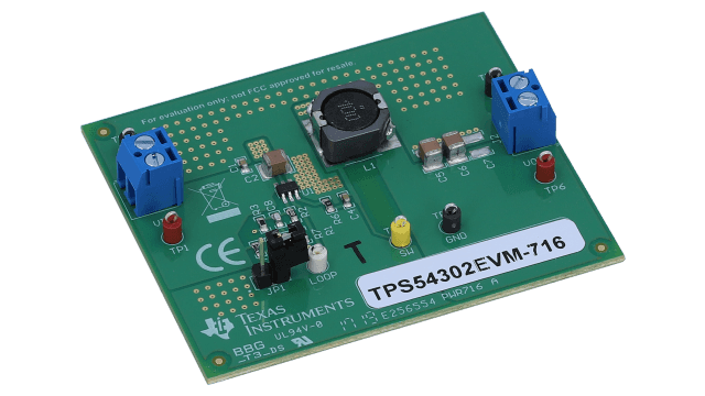 TPS54302EVM-716 TPS54302 同步降压转换器评估模块 angled board image