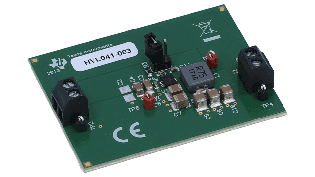 TPS54388EVM TPS54388EVM：2.95V-6V 输入、3A、2MHz 同步降压 SWIFTT DC-DC 转换器评估模块 angled board image