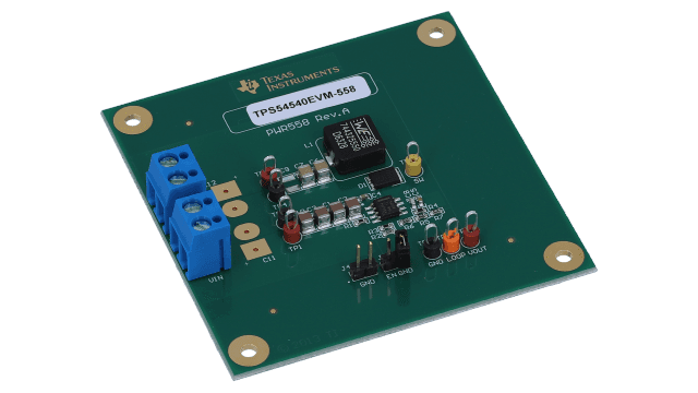 TPS54540EVM-558 TPS54540 降压 DC-DC 转换器评估模块 angled board image