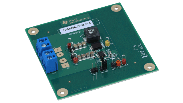 TPS54560EVM-515 TPS54560 降压 DC-DC 转换器评估模块 angled board image