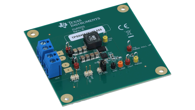 TPS54561EVM-555 TPS54561EVM-555 60V 输入、3.5A、降压 DC-DC 转换器评估模块 angled board image