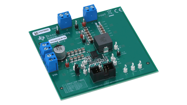 TPS549D22EVM-784 TPS549D22 DCAP3 高性能、40A 单路同步降压转换器评估模块 angled board image
