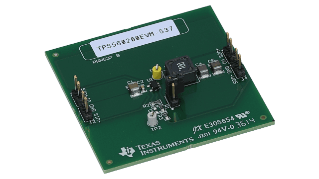 TPS560200EVM-537 100mA 同步降压转换器评估模块 angled board image