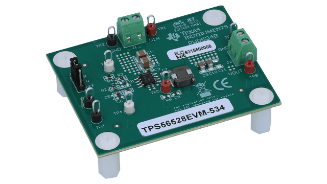 TPS56528EVM-534 TPS56528 降压 DC/DC 转换器评估模块 angled board image
