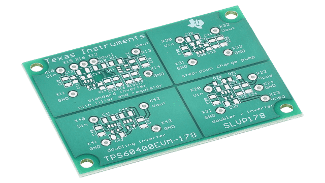 TPS60400EVM-178 用于电荷泵逆变器（裸 PCB）的评估模块 angled board image