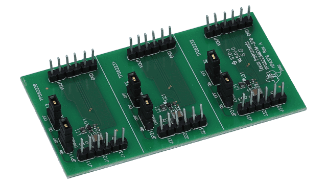 TPS62230EVM-370 用于 TPS62230、TPS62231、TPS62232 超小型降压转换器 1.2V、1.8V、2.5V 的模块 angled board image
