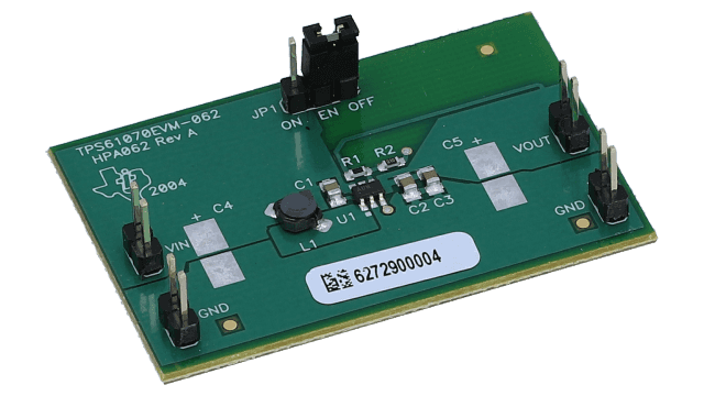 TPS61070EVM-062 TPS61070 评估模块 angled board image