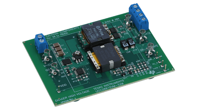 UCC2891EVM-520 用于 UCC2891 电流模式有源钳位 PWM 控制器的评估模块 angled board image