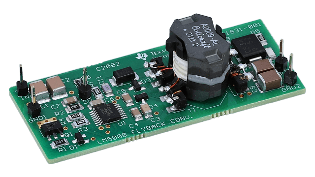 LM5000EVAL 宽输入电压开关模式稳压器评估模块 angled board image