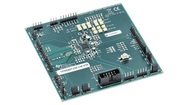 TPS650732EVM-430 用于 TPS650732 5 通道电源管理 IC 的评估模块 angled board image
