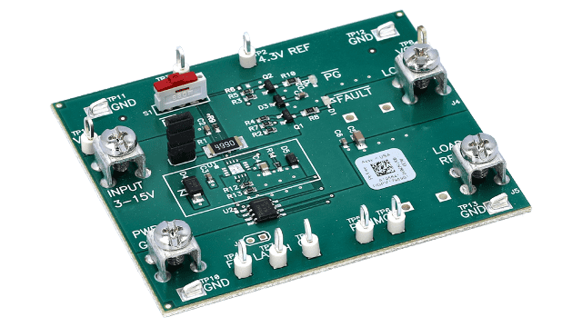 TPS2421-1EVM-02 TPS2421-1 热插拔控制器评估模块 angled board image