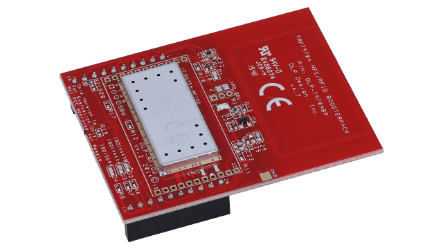 DLP-7970ABP TRF7970A NFC transceiver BoosterPack™ plug-in module angled board image