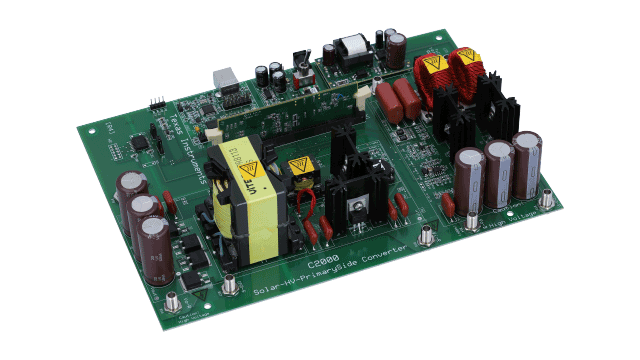 TMDSHVMPPTKIT 高电压隔离 Solar MPPT 开发者套件 angled board image