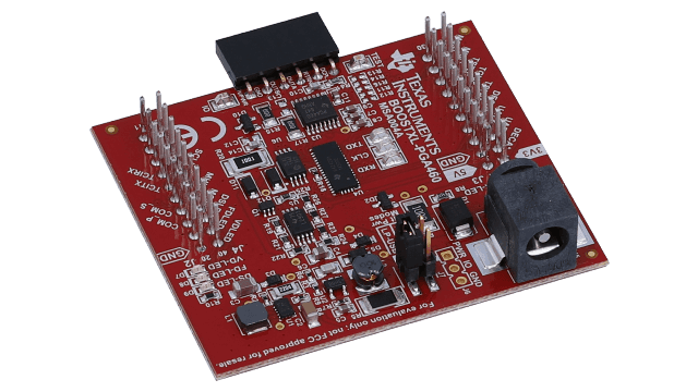 BOOSTXL-PGA460 PGA460-Q1 超声波传感器信号调节 EVM（带传感器） angled board image