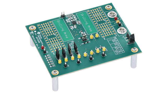 DRV411EVM 针对闭环磁流传感器的传感器信号调节 IC 的评估模块 angled board image