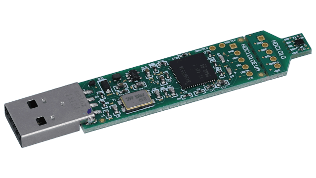 HDC1010EVM HDC1010 低功耗湿度和温度传感器评估模块 angled board image