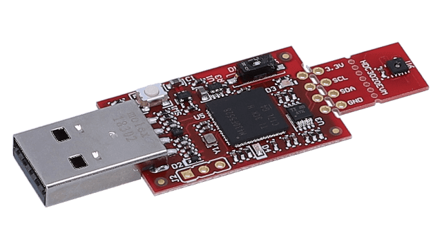 HDC3020EVM HDC3020 evaluation module for temperature and humidity sensors angled board image