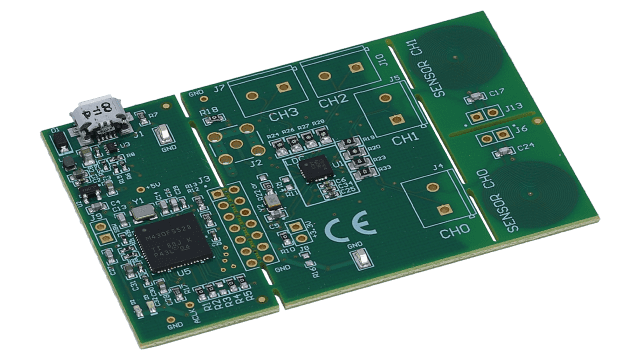 LDC1614EVM LDC1614 评估模块 angled board image