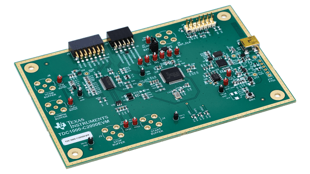 TDC1000-C2000EVM TDC1000-C2000 用于超声波模拟前端的评估模块 angled board image