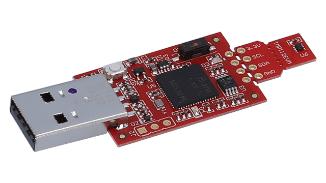 TMP112EVM TMP112 高精度低功耗数字温度传感器评估模块 angled board image