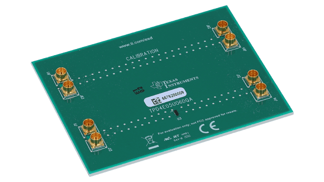 TPD4E05U06DQAEVM TPD4E05U06 Four Channel Ultra Low Capacitance IEC ESD Protection Diode Evaluation Module angled board image