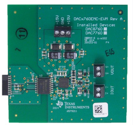 DAC7760EMC-EVM DAC7760 增强型评估模块 top board image