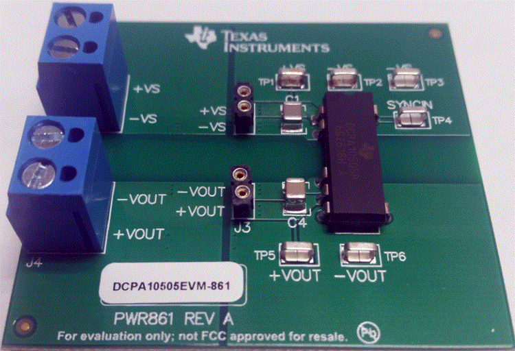 DCPA10505EVM-861 DCPA10505 1W 隔离式电源模块 EVM top board image