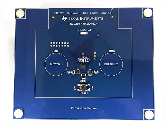 FDC2214PROXSEN-EVM FDC2214PROXSEN-EVM - 接近和电容式触摸传感评估模块 top board image