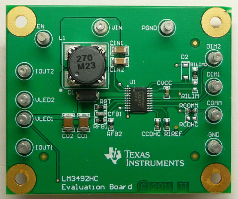 LM3492HCEVM LM3492HCEVM 高对比度评估模块 top board image