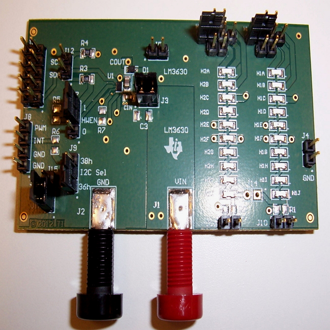 LM3630EVM LM3630EVM 高效双串白色 LED 驱动器评估模块 top board image