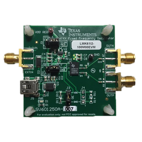LMK61I2-100M00EVM LMK61I2-100M00 超低抖动固定频率振荡器 EVM top board image