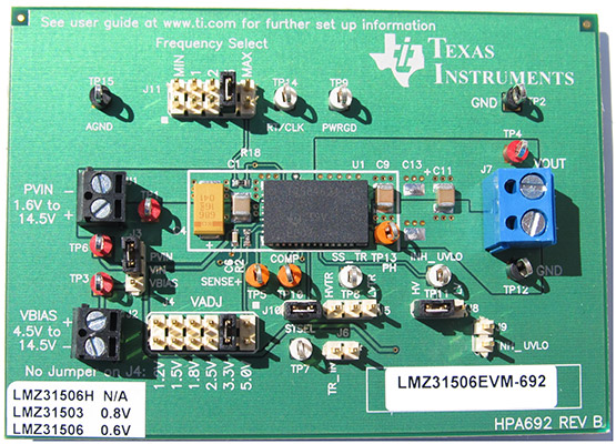 LMZ31506EVM-692 6A SIMPLE SWITCHER 模块评估板 top board image
