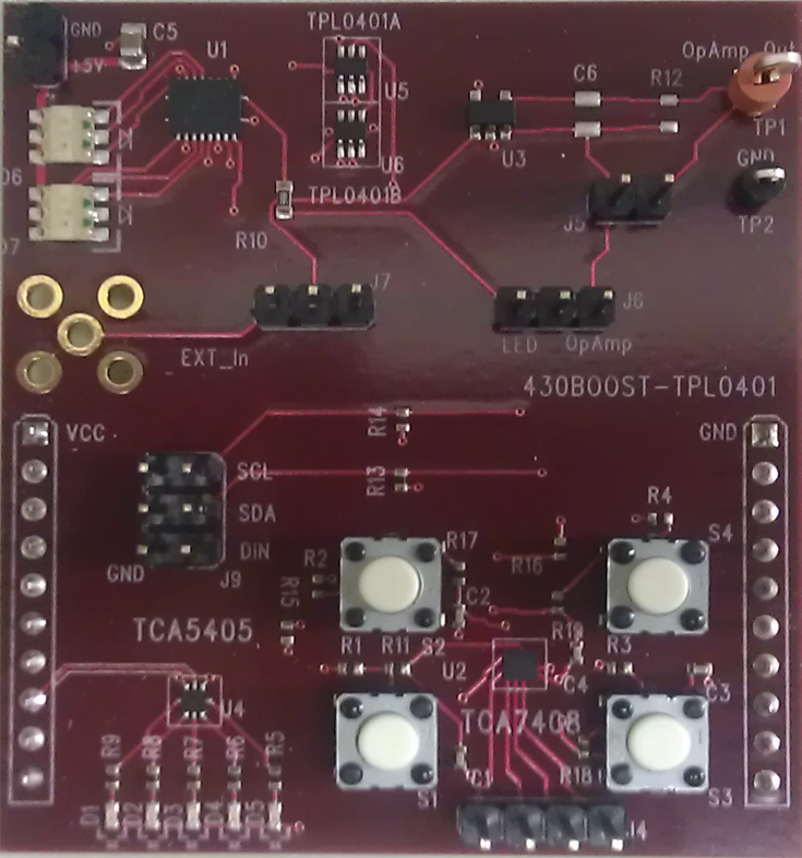 TCA7408-5405EVM 用于 TCA7408 和 TCA5405 的评估模块 top board image