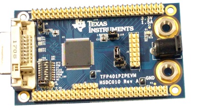 TFP401PZPEVM TFP401 165MHz TMDS DVI 接收器/解串器和 Panelbus™ 集成电路评估模块 top board image