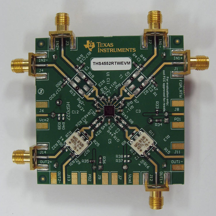 THS4552RTWEVM THS4552RTW 评估模块 top board image