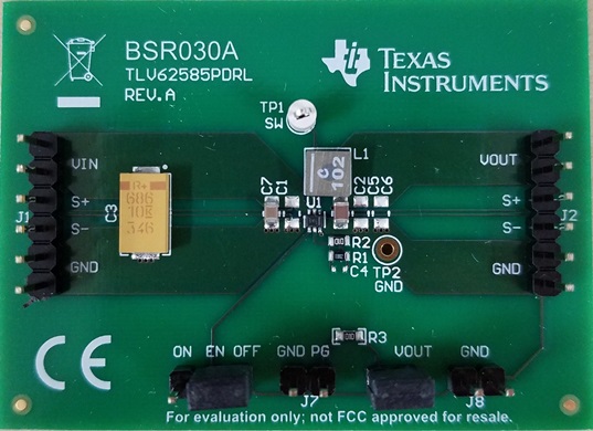 TLV62585PEVM-030 降压转换器评估模块 top board image