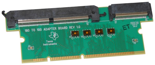 TMDSADAP180TO100 180 至 100 引脚 DIMM 适配器 top board image